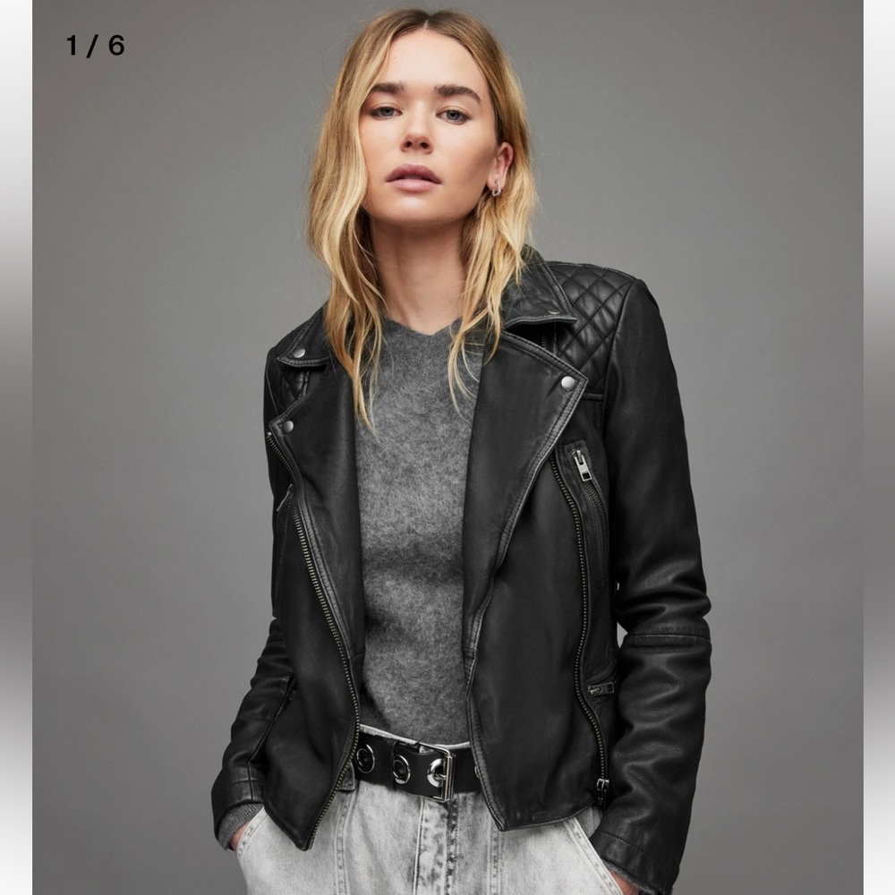 ALL SAINTS Cargo Leather Biker Jacket
